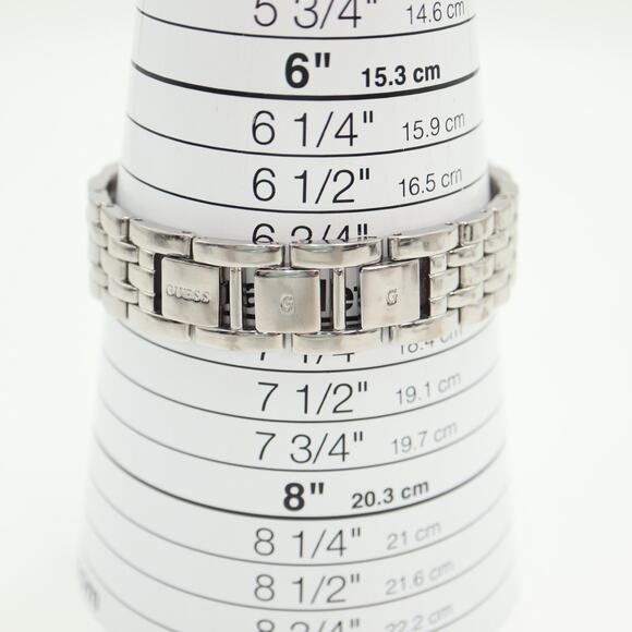 Guess Silver Tone Glitter Butterfly 36mm Watch Steel Bracelet with New Battery - Picture 4 of 15